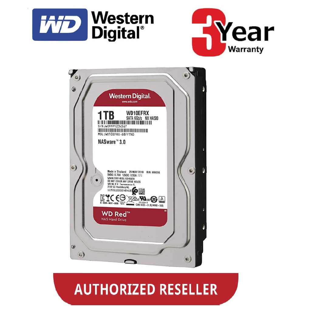 Western Digital WD Red 1TB/2TB/4TB/6TB NAS 64MB SATA III Hard Disk