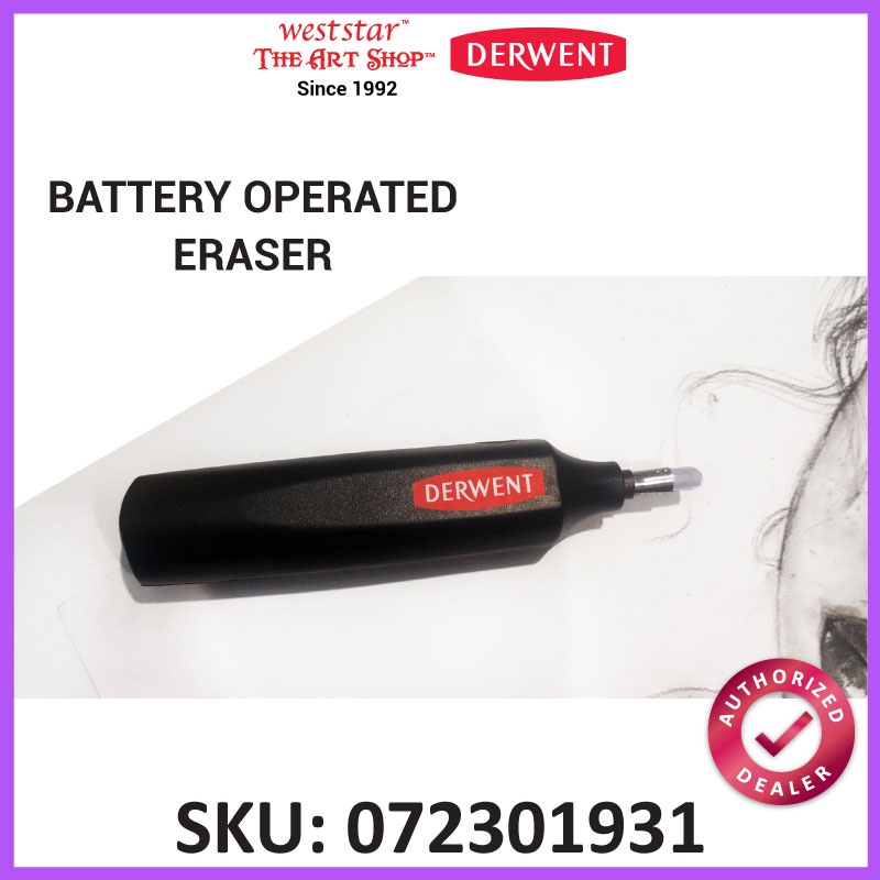 [WESTSTAR] DERWENT Battery Eraser + Refill, Derwent Battery Operated