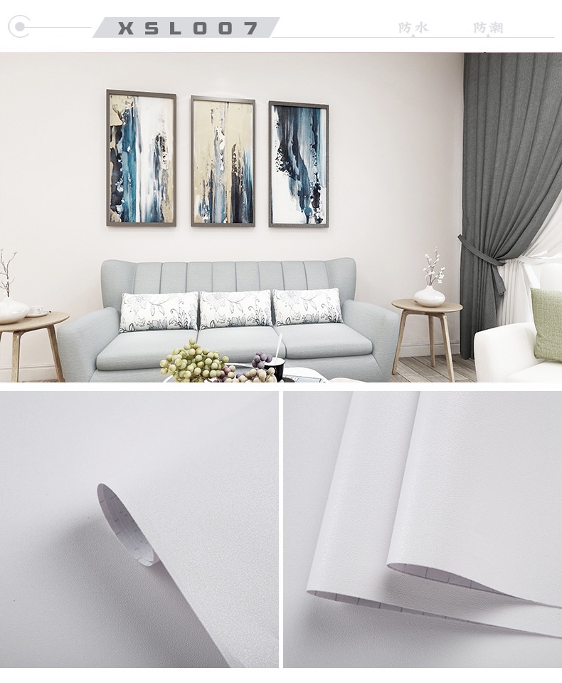 Solid Color Wall Sticker Self-Adhesive Wallpaper Wholesale Living Room ...
