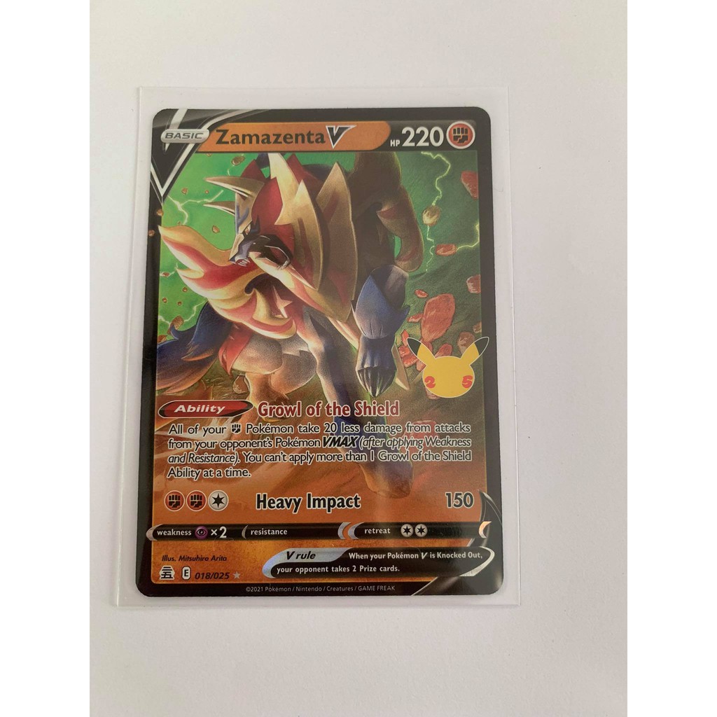 Pokemon 25 Anniversary Zamazenta V Ultra Rare 018025 Shopee Malaysia