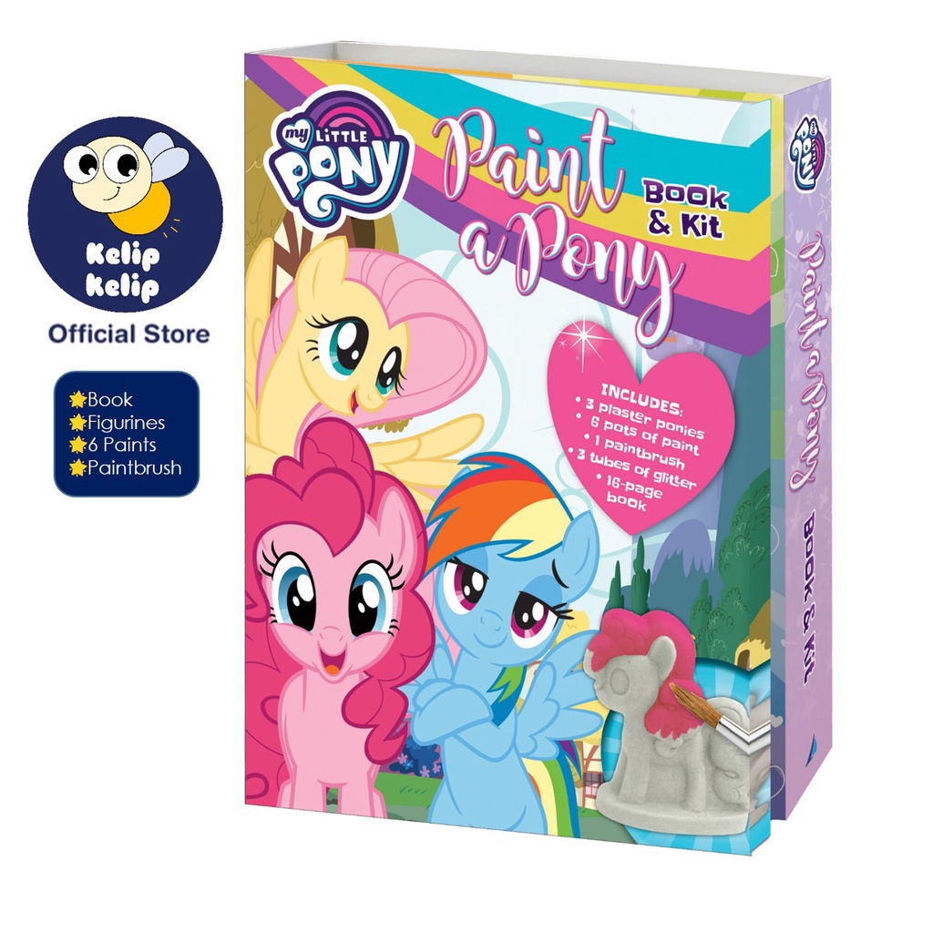 My Little Pony Paint A Pony Book And Kit Boxset with 3 Pony Plaster ...