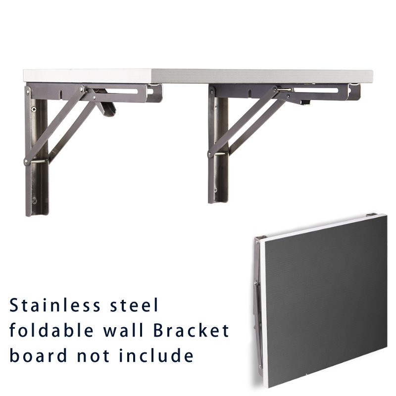 Heavy duty wall mounted 90 degree foldable L Bracket stainless steel wood shelf bracket 4jrn