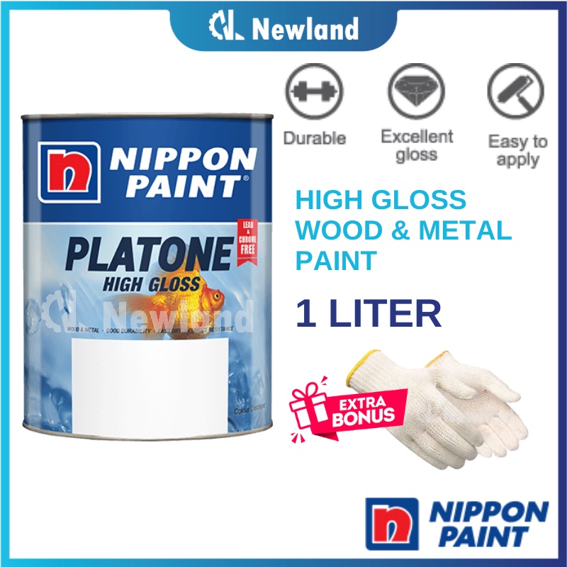 Nippon Paint Platone High Gloss Wood & Metal Paint / Cat Kayu, Cat Besi ...