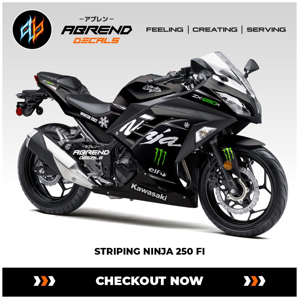 Striping Ninja 250 Fi Livery Winter Test/Kawasaki Ninja Fi Old Motorcycle  Sticker/Stock Decals | Shopee Malaysia