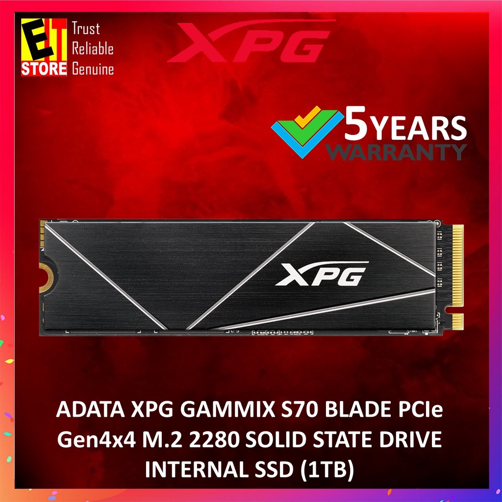 ADATA XPG GAMMIX S70 BLADE 1TB / 2TB BLADE PCIe Gen4x4 M.2 2280 SOLID ...