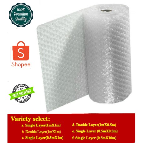 Bubble wrap 🇲🇾 single layer double layer 1 meter x 1 meter bubblewrap ...