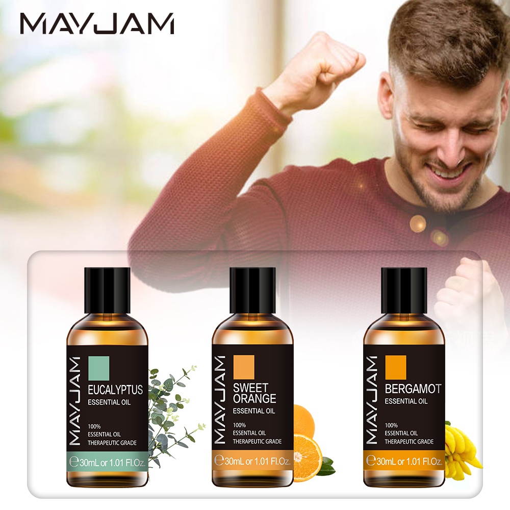 MAYJAM Gift Set /3 Pcs Essential Oils 30ml Essential Oil Bergamot Sweet ...