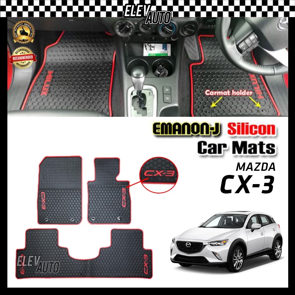 Mazda CX3 CX3 EMANONJ Premium Car Mat Car Carpet (Silicon) Shopee