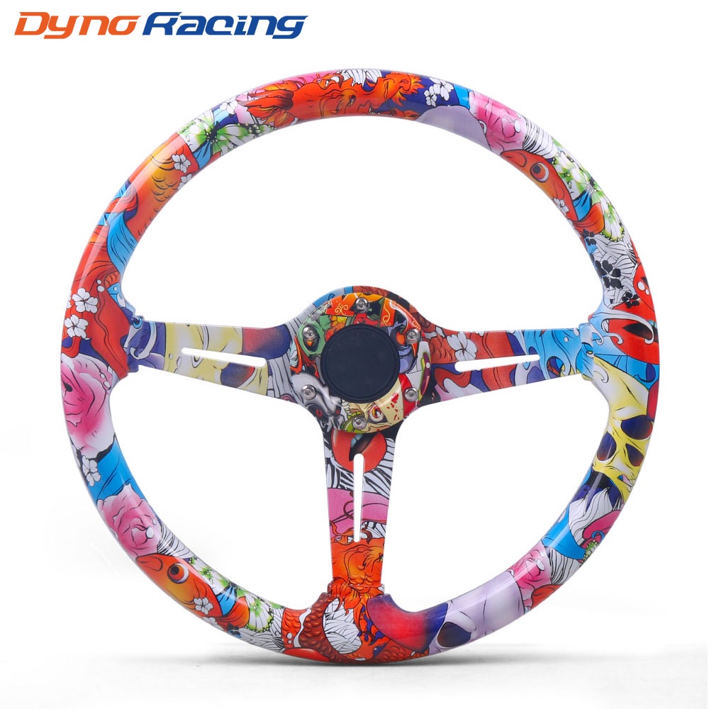 Universal Car Acrylic Graffiti Steering Wheel 14inch 345MM Mixed ...