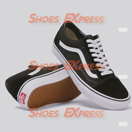 Vans Old Skool Women Men Shoes Canvas Black White Checkerboard Sneakers ...
