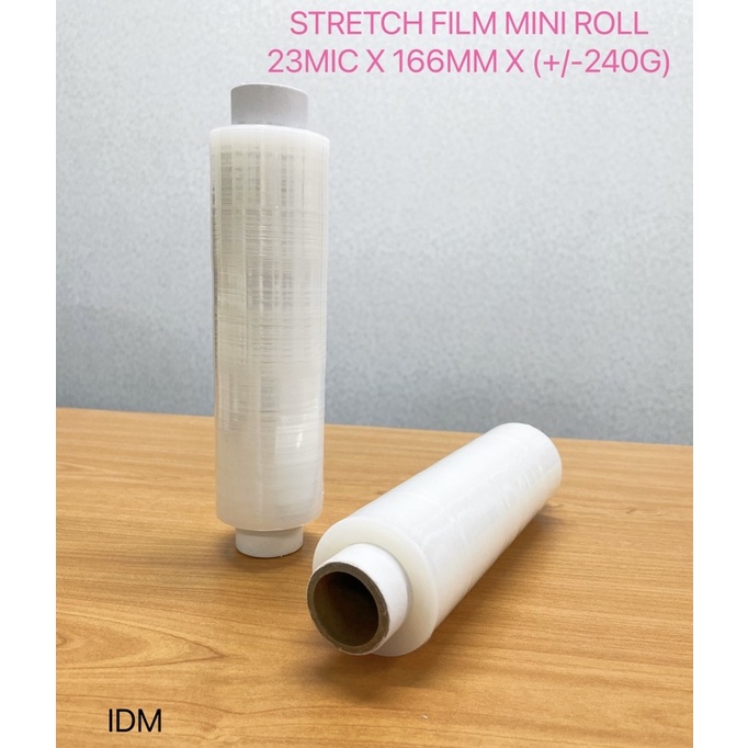CLEAR STRETCH FILM MINI ROLL 迷你工业保鲜膜 - 6 ROLLS X 166MM X (+/-240G ...