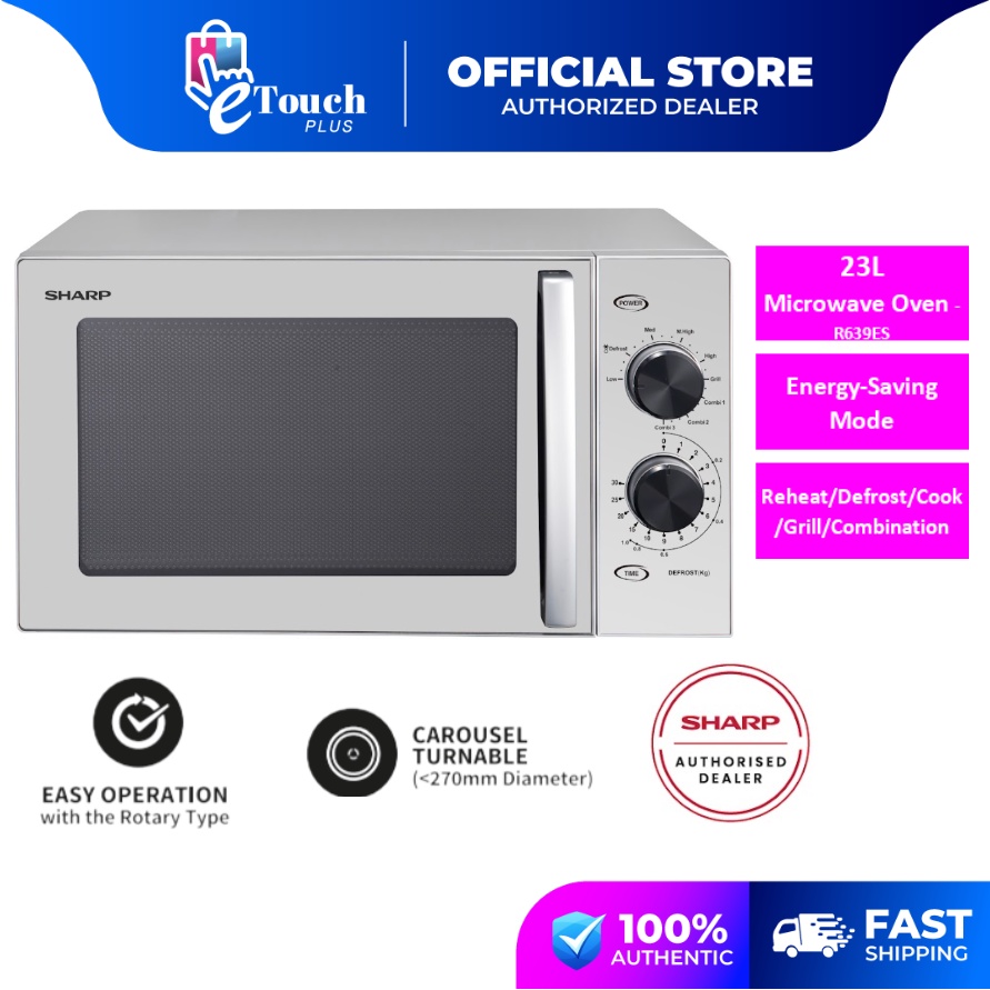 SHARP Microwave Oven with Grill Function (23L) R639ES | Shopee Malaysia
