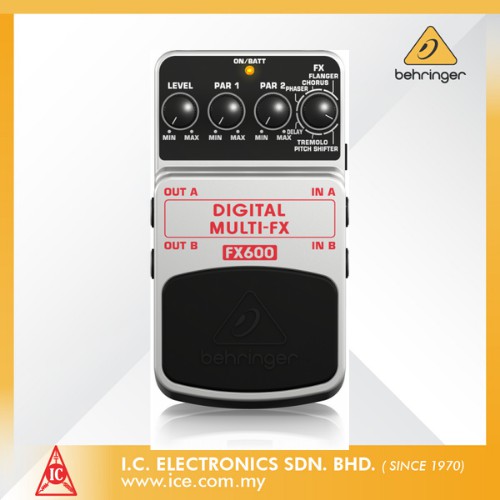 BEHRINGER FX600 Digital Stereo Multi-Effects Pedal (Guitar/Bass ...