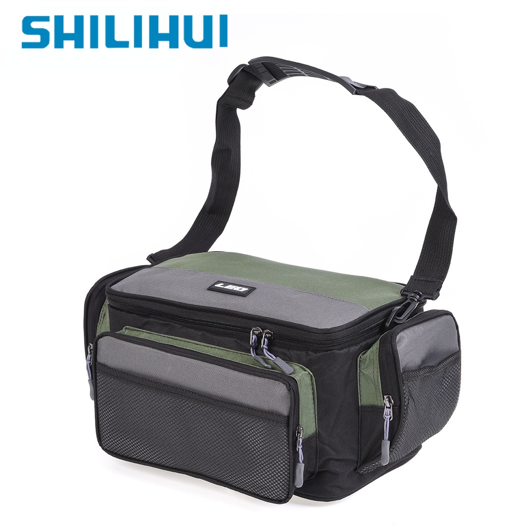 SHILIHUI Multifunctional Fishing Bag Oxford Fishing Reel Lure Storage