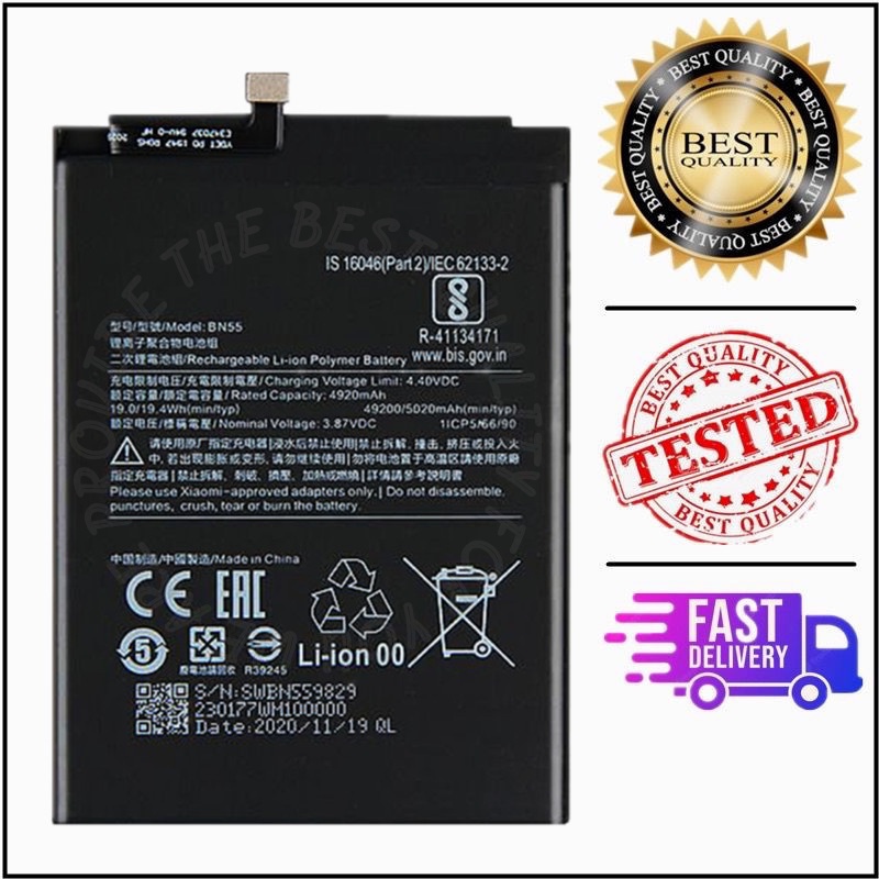REDMI NOTE 9S BATTERY BATERI ( BN55 ) | Shopee Malaysia