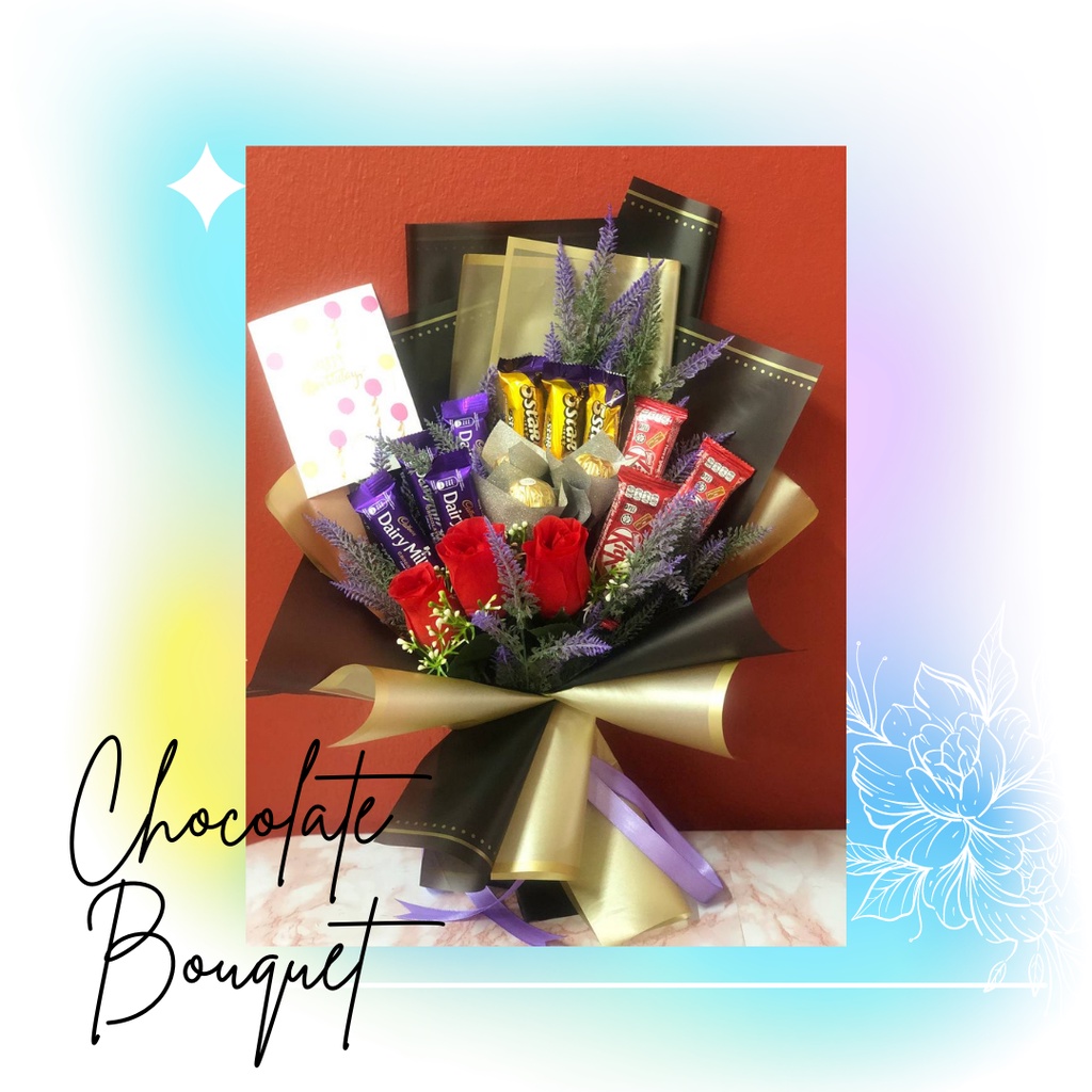 Diah's Chocolate Bouquet - Set Pahar Coklat..Sesuai untuk pelbagai  majlis.Sebuah pasu + 40 batang coklat + Bunga Hiasan + wording ucapan bagi  setiap coklat = RM 140 sahaja.Kepuasan anda keutamaan kami. Hubungi 013  2397202 / 013 7106915.