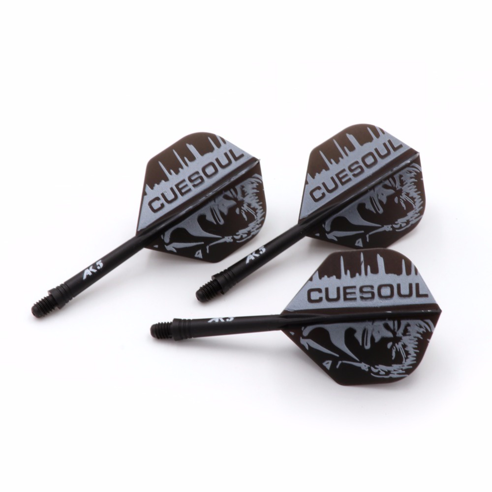 Set Aste Volo Integrato CUESOUL CUESOUL ROST Dart Shaft E Facchini Integrati, Forma Standard, Set Di 3 Freccette Ricambio Verde