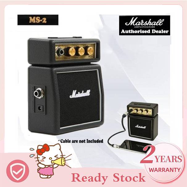 Marshall MS2 1 Watt Electric Guitar Micro Amp Speaker Battery