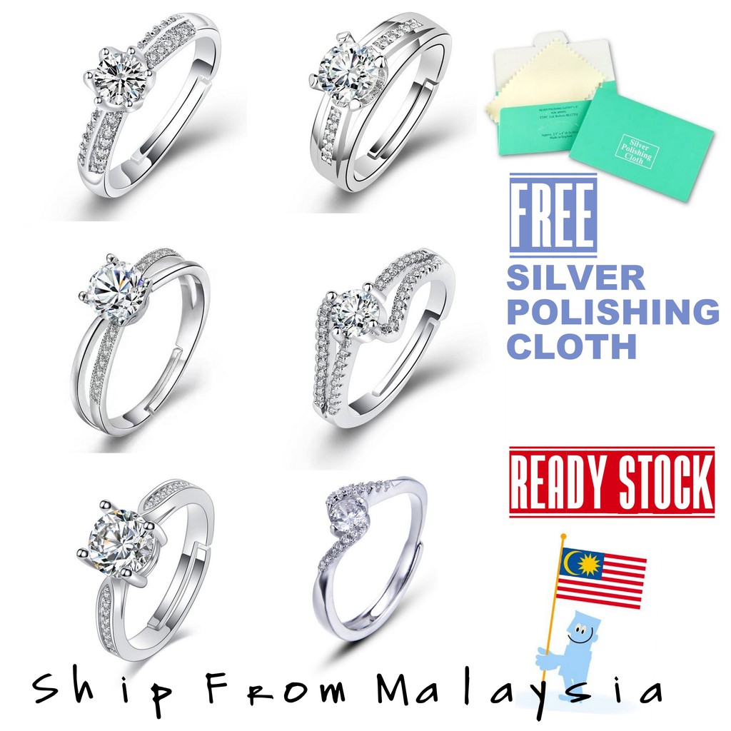 S925 Silver Ring Adjustable Ring Women Ring For Women Rings Cincin Perempuan Cincin Silver 925 Silver Ring Set Ring Shopee Malaysia