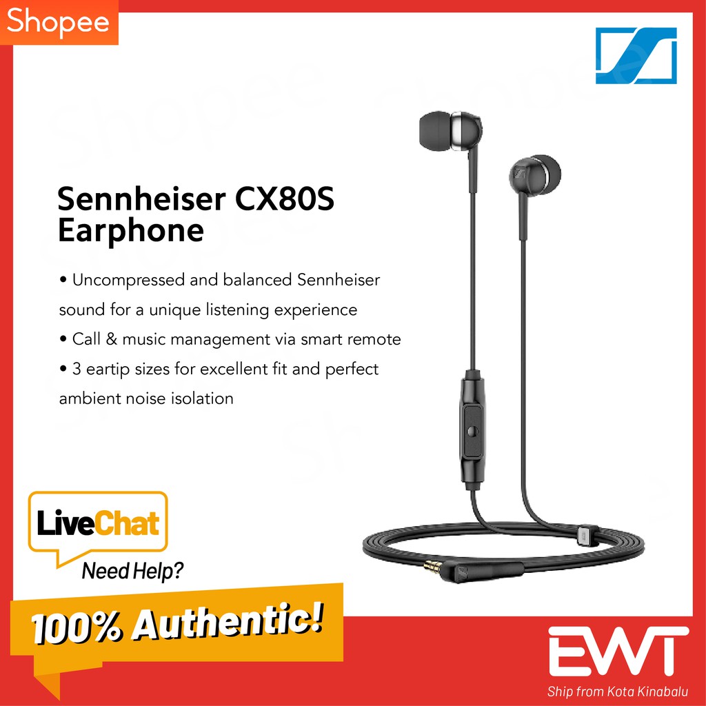 Sennheiser earphones cx80s hotsell