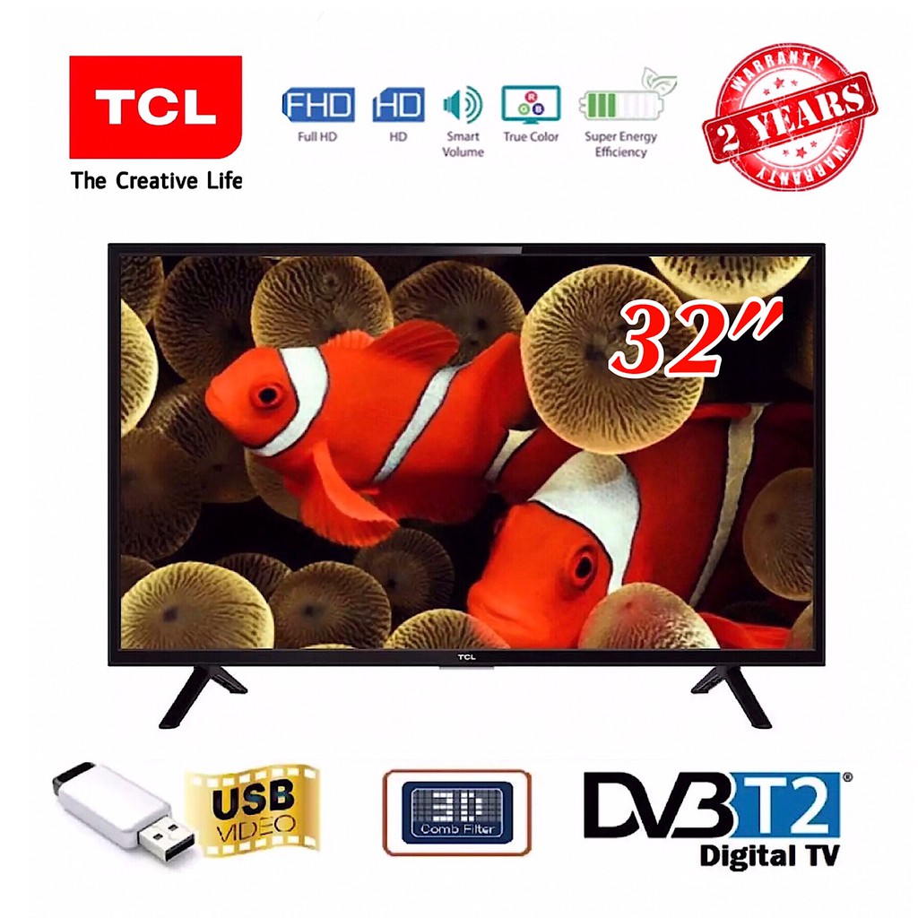TCL 32" LED TV 32D3000 - DVB-T2 (New Model 2019) | Shopee Malaysia