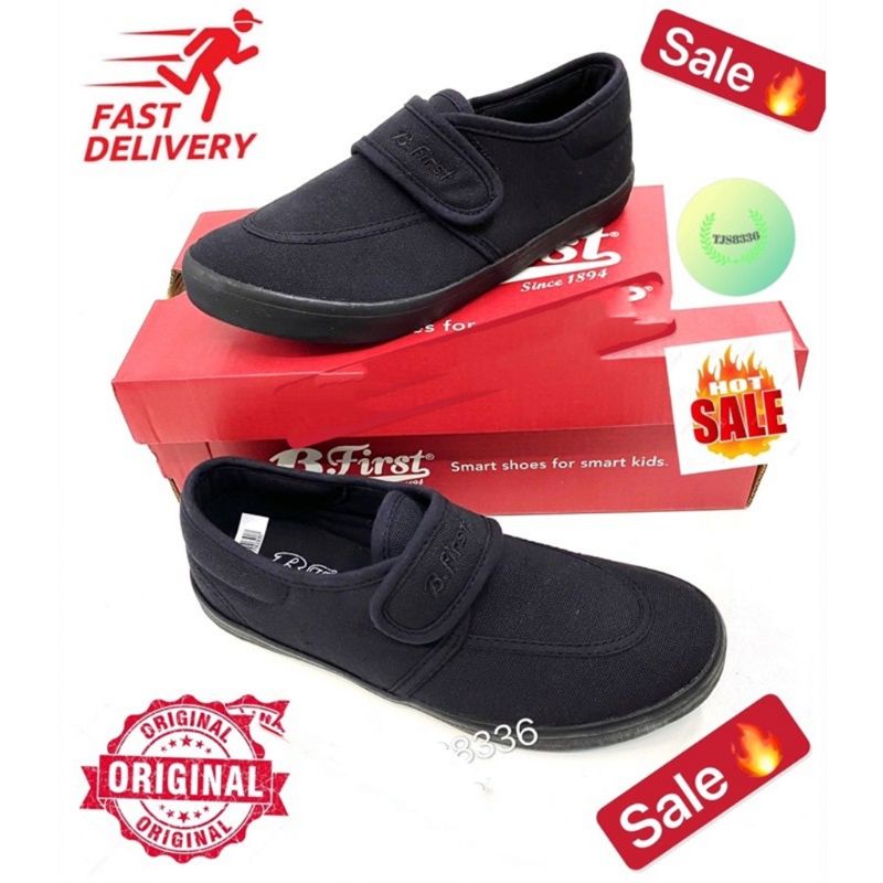 【hotsales】brand B First Kasut Sekolah Hitam／black School Shoes 389 6720