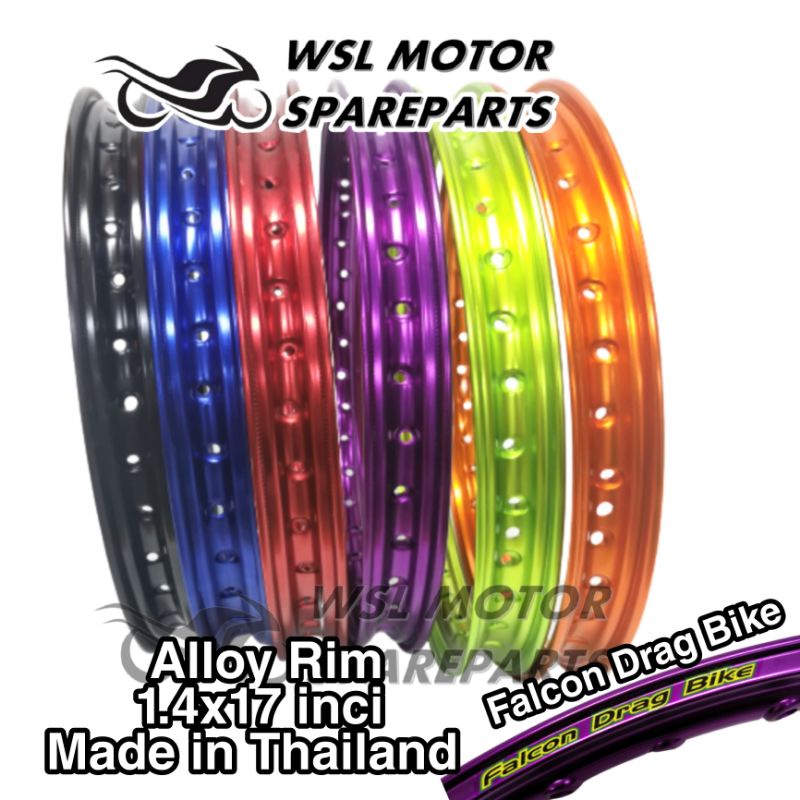 Rim Alloy Falcon Drag Bike 1.4x17 inci Made in Thailand | Shopee Malaysia