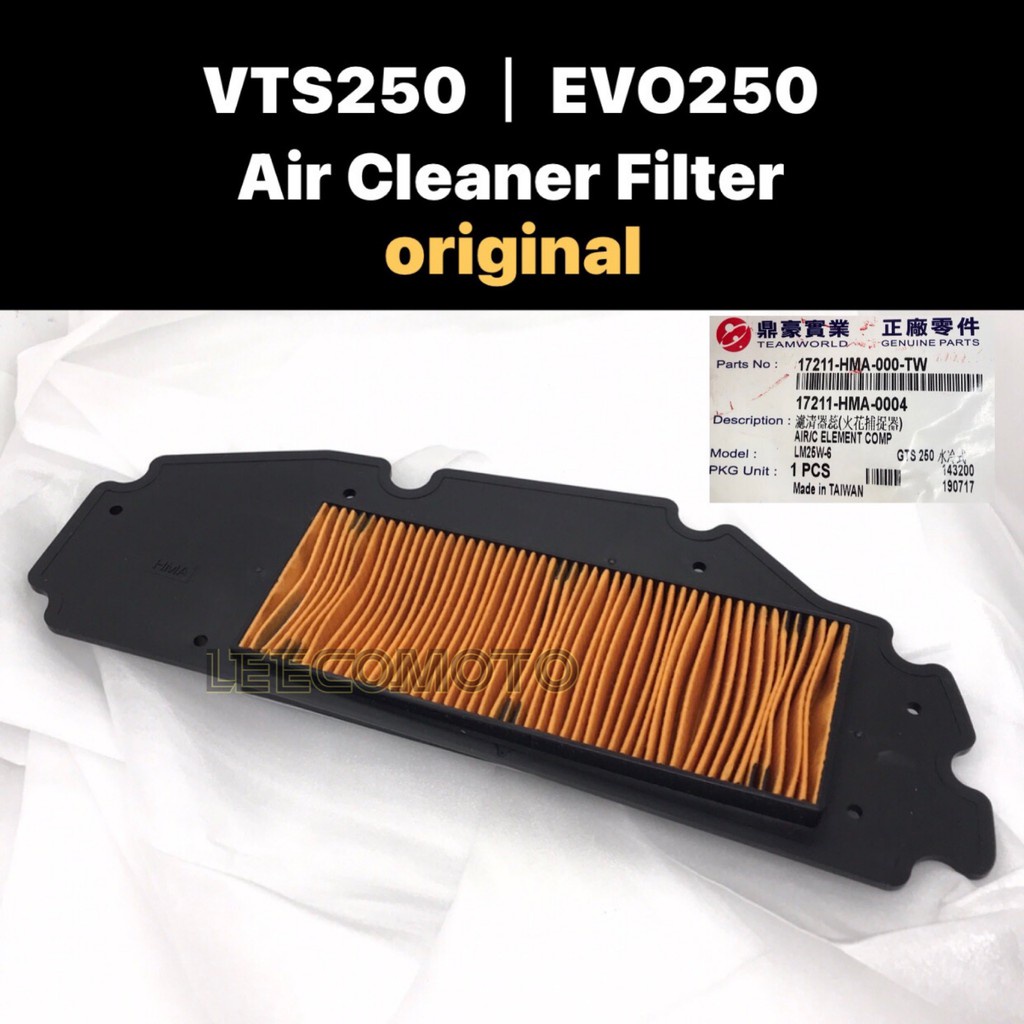 SYM VTS250 AIR CLEANER (OE) ORIGINAL 17211HMA // Evo 250 Symphony Evo