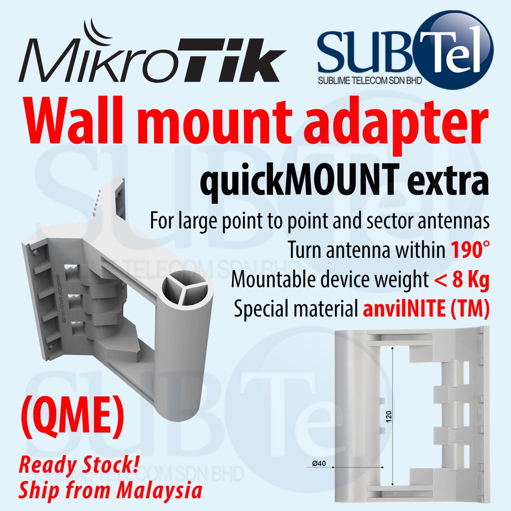 Mikrotik quickMOUNT extra QME advanced wall mount universal bracket for ...