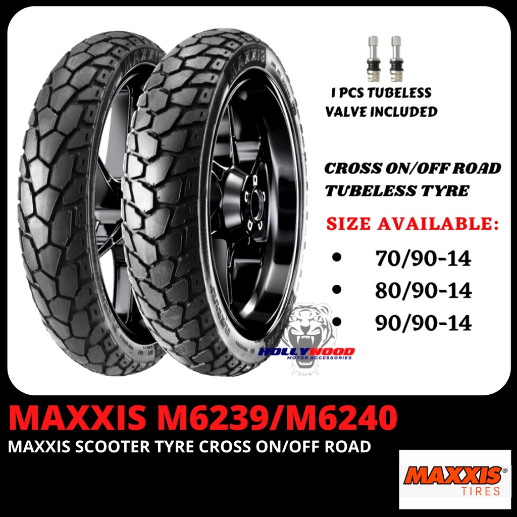 MAXXIS SCOOTER TYRE CROSS ON/OFF ROAD 14" M6239 M6240 FOR EGO GEAR