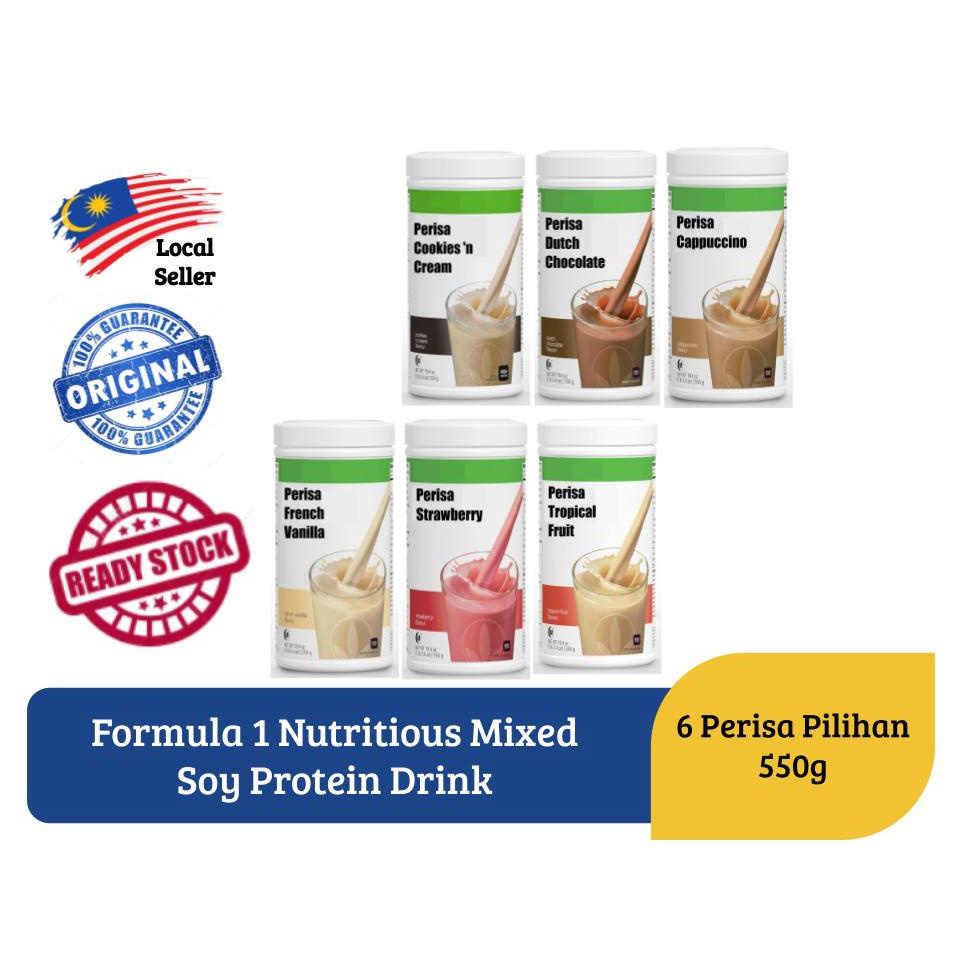 HERBALIFE MALAYSIA Formula 1 Nutritious Mix Soy Protein Drink Shake Meal Replacement