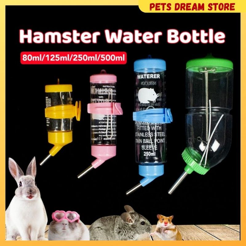 Hamster Water Drinking Bottle 80 125 250 500ml assorted color small animal water bottle drip proof water feeder Shopee Malaysia