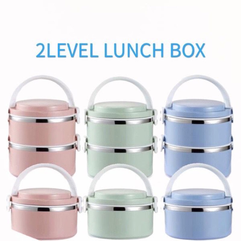 Bento Lunch Box Stainless Steel Stackable Insulated Lunch Box 2-Layer