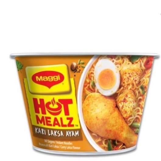 2 bowl cheapest in town 🔥🔥⚠️Maggi hot mealz kari laksa 2bowl | Shopee ...