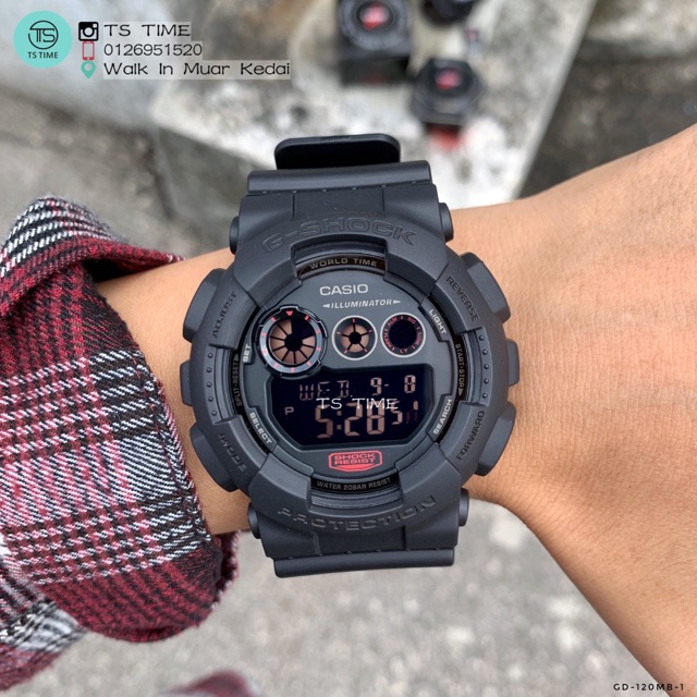 G SHOCK Military Black Series GD 120MB 1 GD 120MB 1D Shopee