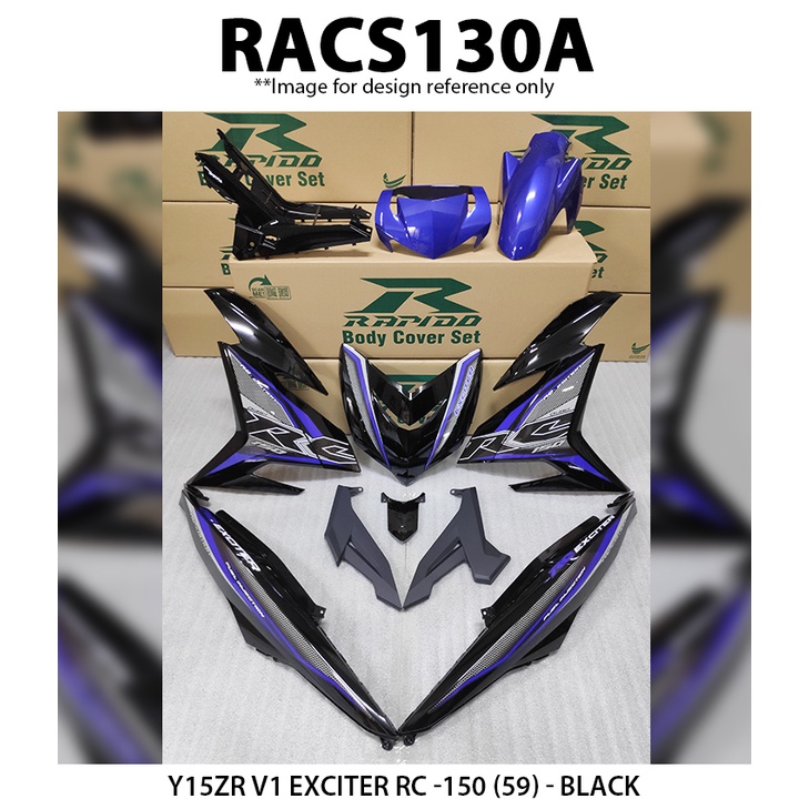 (STICKER TANAM/AIRBRUSH) RAPIDO COVER SET Y15 Y15ZR V1/V2 EXCITER RC ...