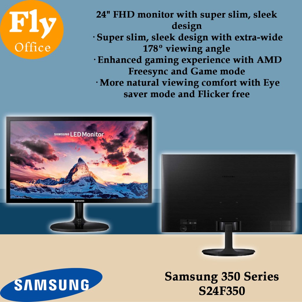 SAMSUNG S24F350FHE 24'' FULL HD LED MONITOR WITH SUPER SLIM DESIGN ...
