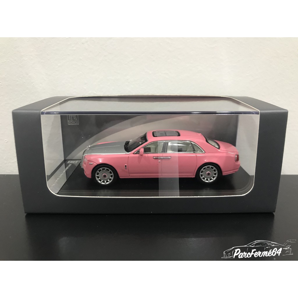 OEM 1/64 Rolls-Royce Ghost Extended Wheelbase Pink w/ Silver Hood