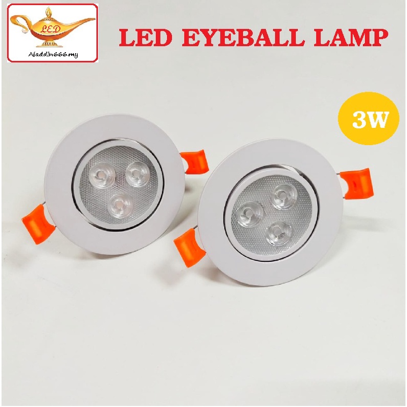 3W LED Eyeball Light Recessed Eyeball Spotlight Round LED Downlight