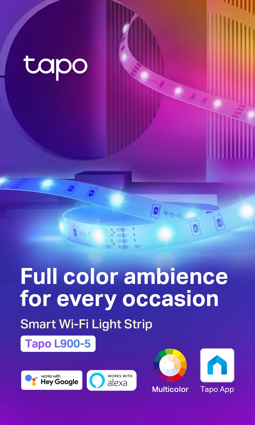 TP-Link LED Smart WiFi Light Strip, RGB Million Color Running