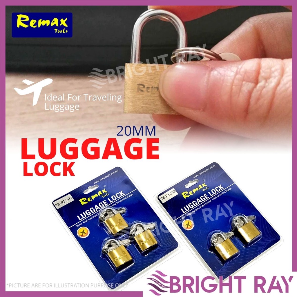 REMAX 20MM Luggage Bag Travel Padlock Lock Cabin Luggage Kunci Mangga ...