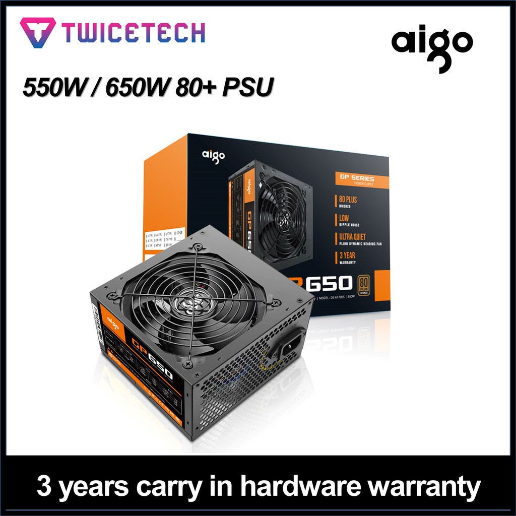 Aigo Gp550 550w 80 Plus Bronze Power Supply Gaming Power Supply 550w Psu Shopee Malaysia 9243