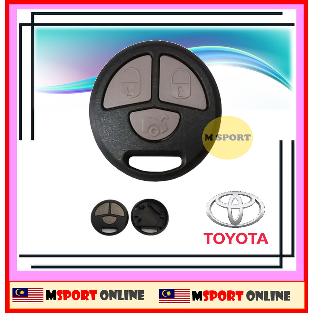 Toyota Vios Round Key Casing Shell Case Replacement (3 Button) | Shopee ...