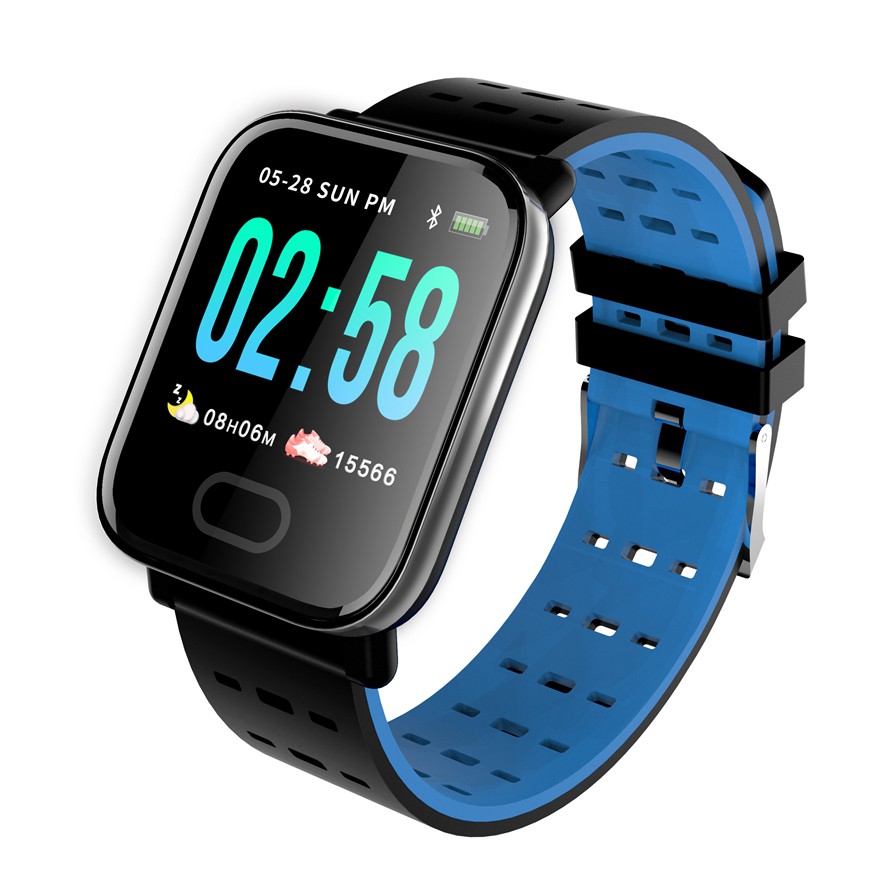 Apple Xiaomi Huawei Oppo New Wearfit A6 Smart Watch Blood Pressure Heart Rate Monitor Smartwatch Compatible Jam Pintar