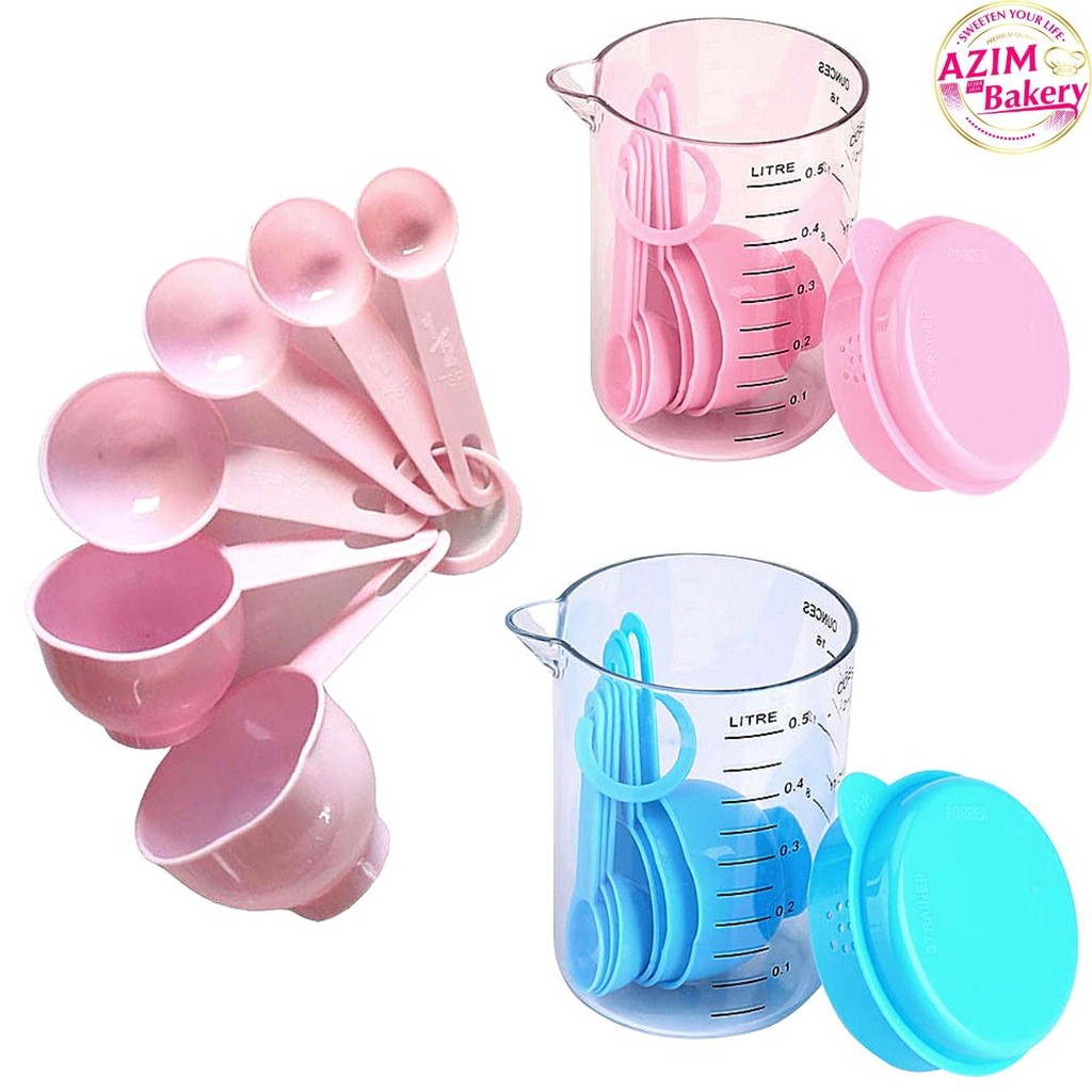 Set Measuring Cups And Spoons 7pcs Cawan Penyukat Sudu Penyukat Measuring Spoons By Azim 8439