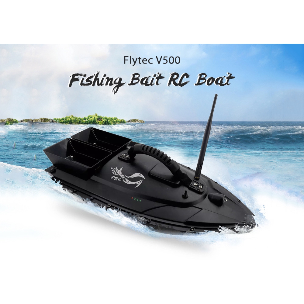 Flytec Fishing Bait Remote Control RC Boat Speedboat 500m Remote Fish ...