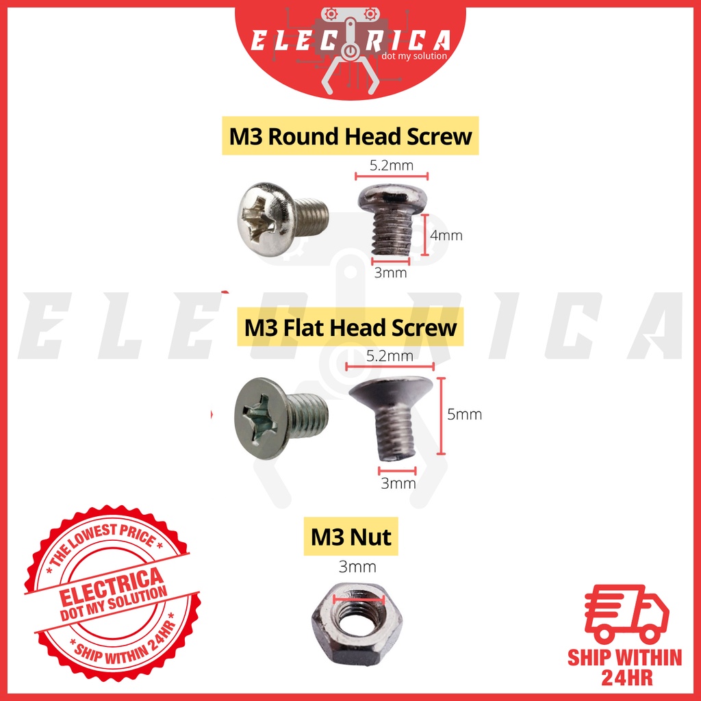 M3 Female to Female Brass Screw Thread PCB Stand-off Spacer | Shopee ...