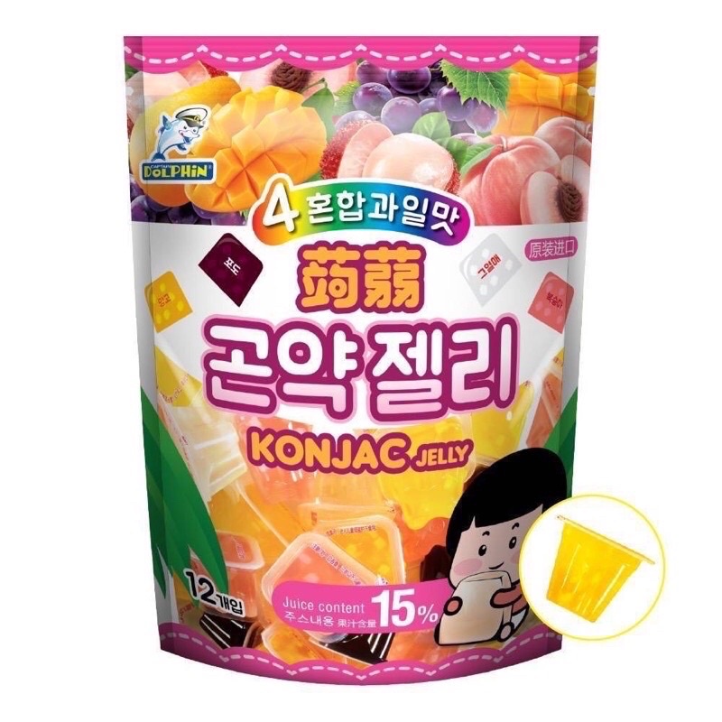 Captain Dolphin konjac Jelly Contains 4 National Fruit Flavors In 1