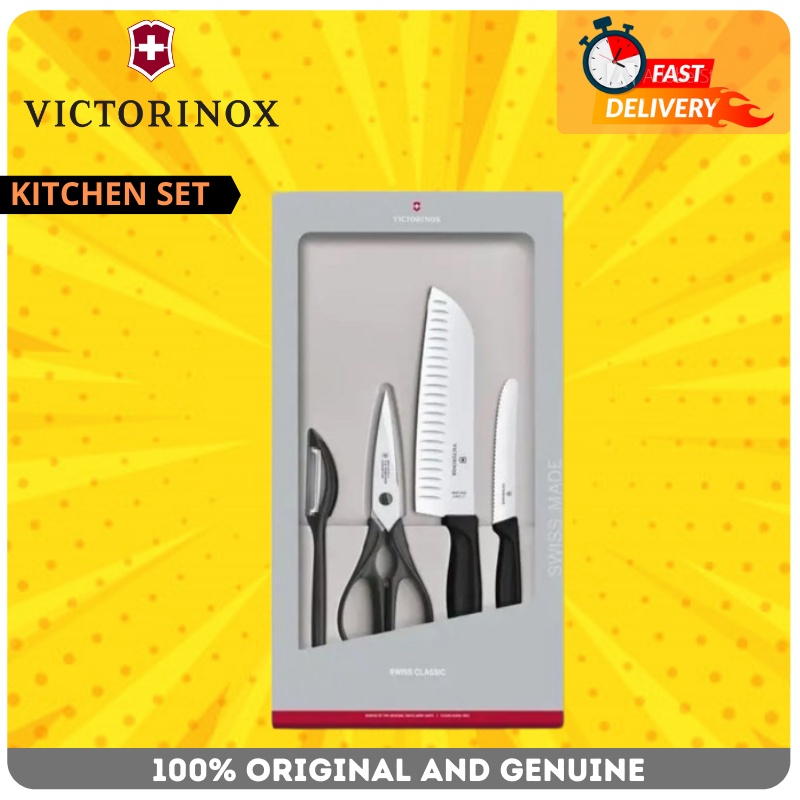🔥100% ORIGINAL🔥 Victorinox Swiss Classic Kitchen Set, 4 pieces (Black) V6.7133.4G | Shopee Malaysia
