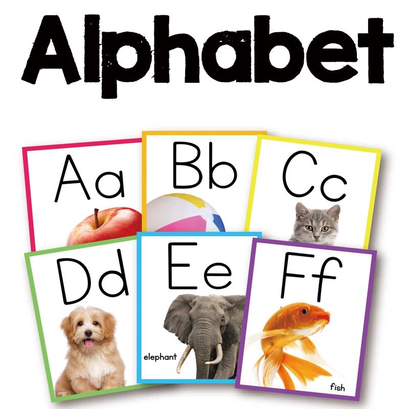 English Alphabet Poster A4 Card Writing Classroom Early Children ...